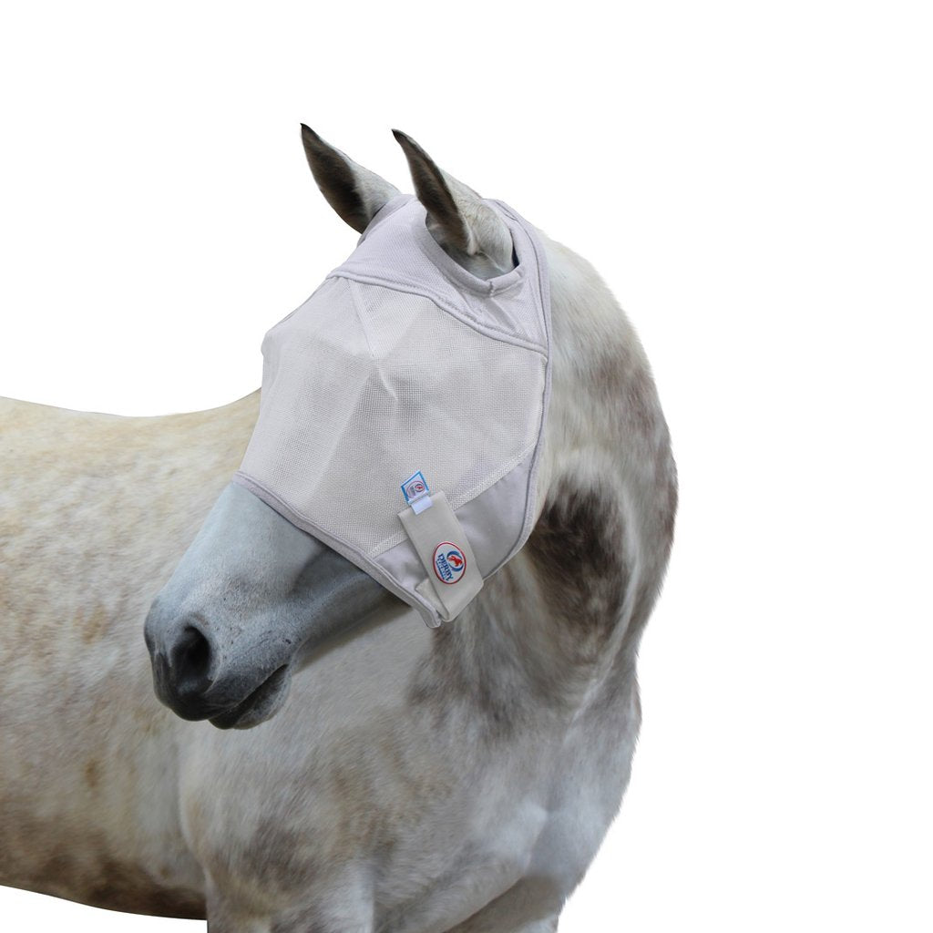 DERBY ORIGINALS UV-BLOCKER PREMIUM REFLECTIVE SAFETY HORSE FLY MASK WITHOUT EARS OR NOSE COVER WITH ONE YEAR WARRANTY
