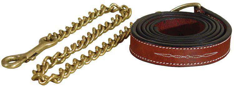 DARK BROWN DERBY ORIGINALS FANCY STITCHED LEATHER STABLE HORSE LEAD