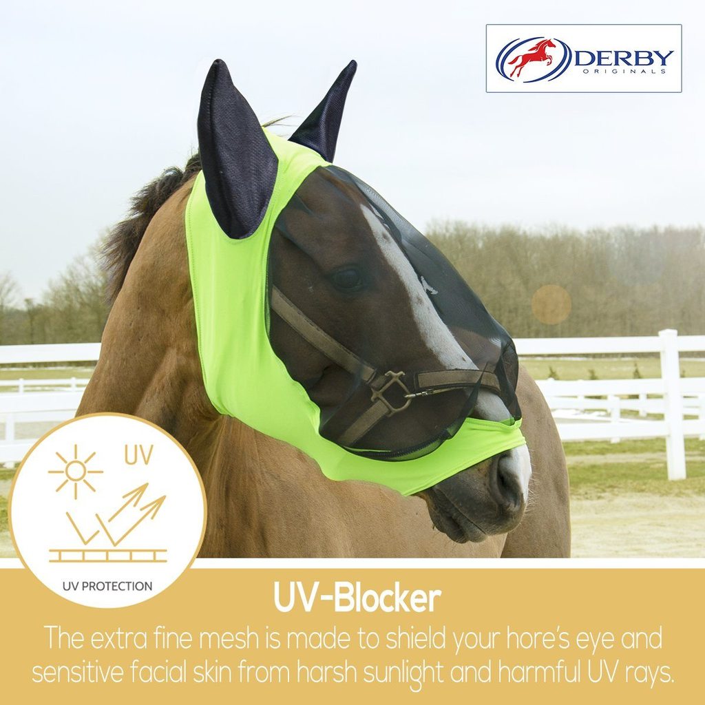 Lycra Horse Fly Mask With Ears Lifestyle UV Blocker