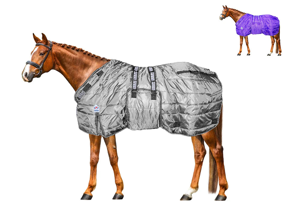 Winter Horse Draft Stable Gray Blanket