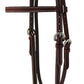 TAHOE TACK DOUBLE STITCHED FLAT LEATHER WESTERN BROWBAND HEADSTALL