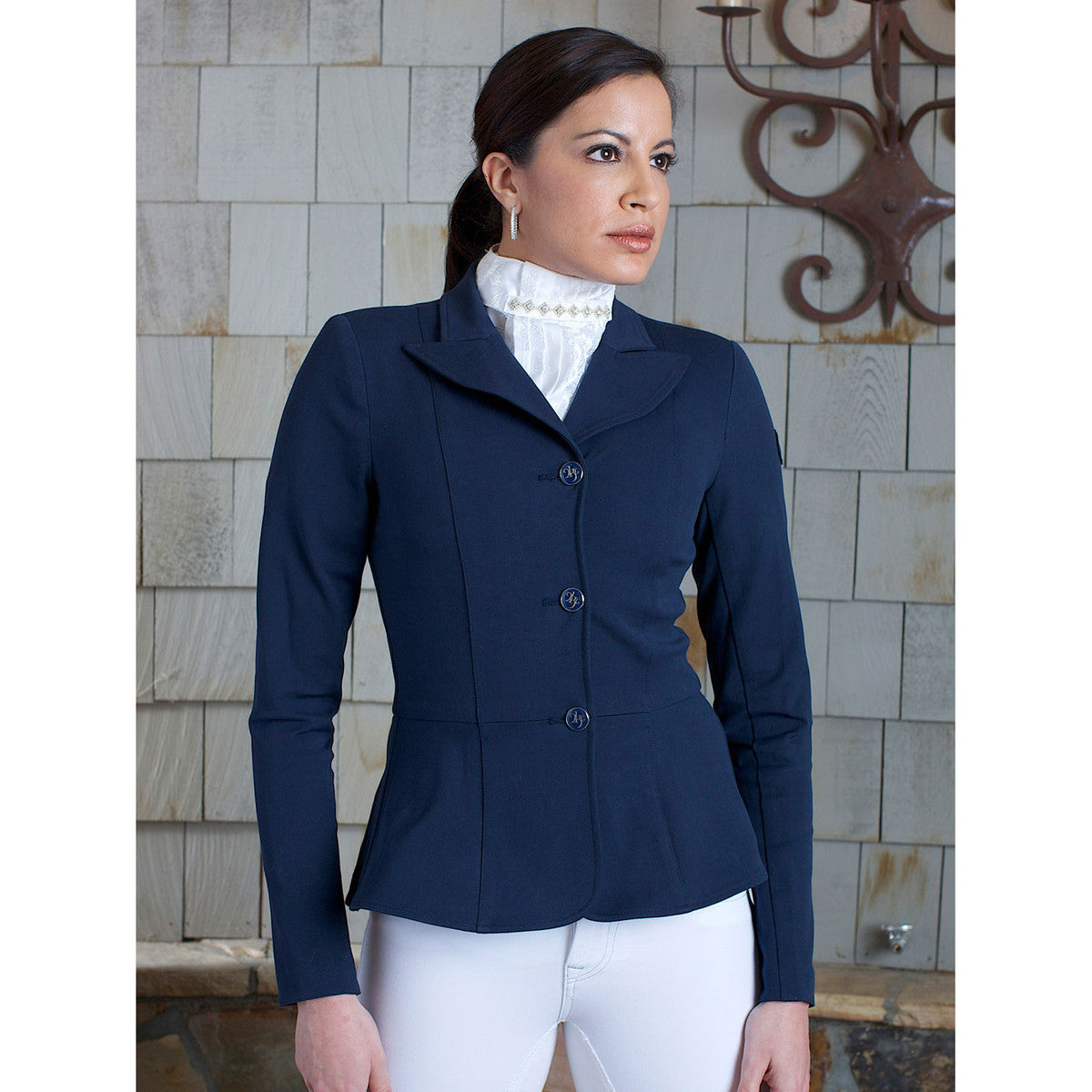 2KGrey Ladies Navy Equestrian Horse Show Coat Frances