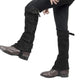 DERBY ORIGINALS SUEDE LEATHER HALF CHAPS WITH VELCRO CLOSURE FOR HORSEBACK RIDING OR MOTORCYCLE USE