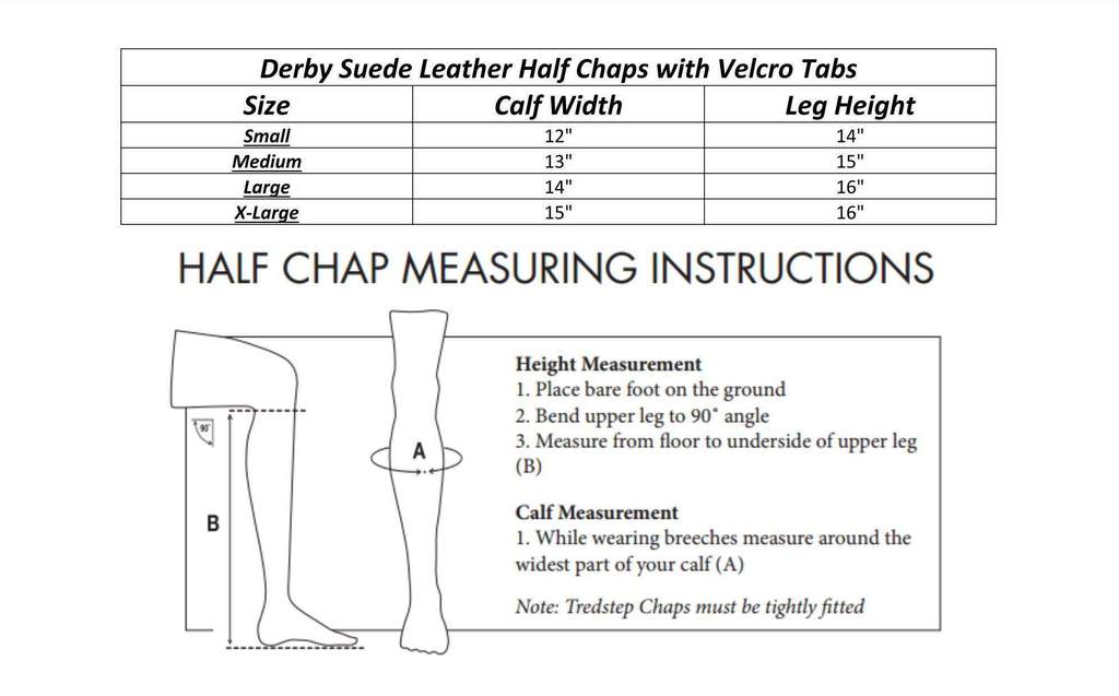 Suede Half Chaps with Velcro Closures Super Sale