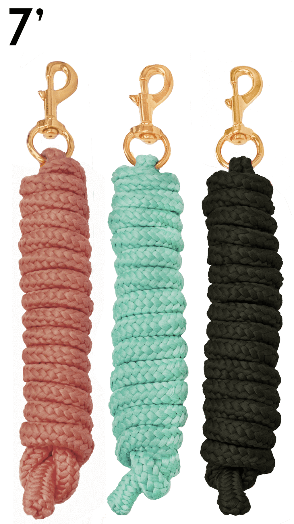 DERBY ORIGINALS PREMIUM SOFT BRAIDED POLY LEAD ROPE - AVAILABLE IN MULTIPLE COLORS AND SIZES