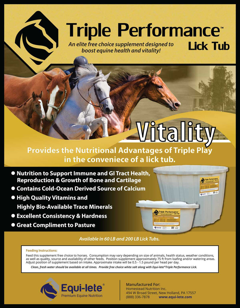 EQUI-LETE TRIPLE LICK TUB