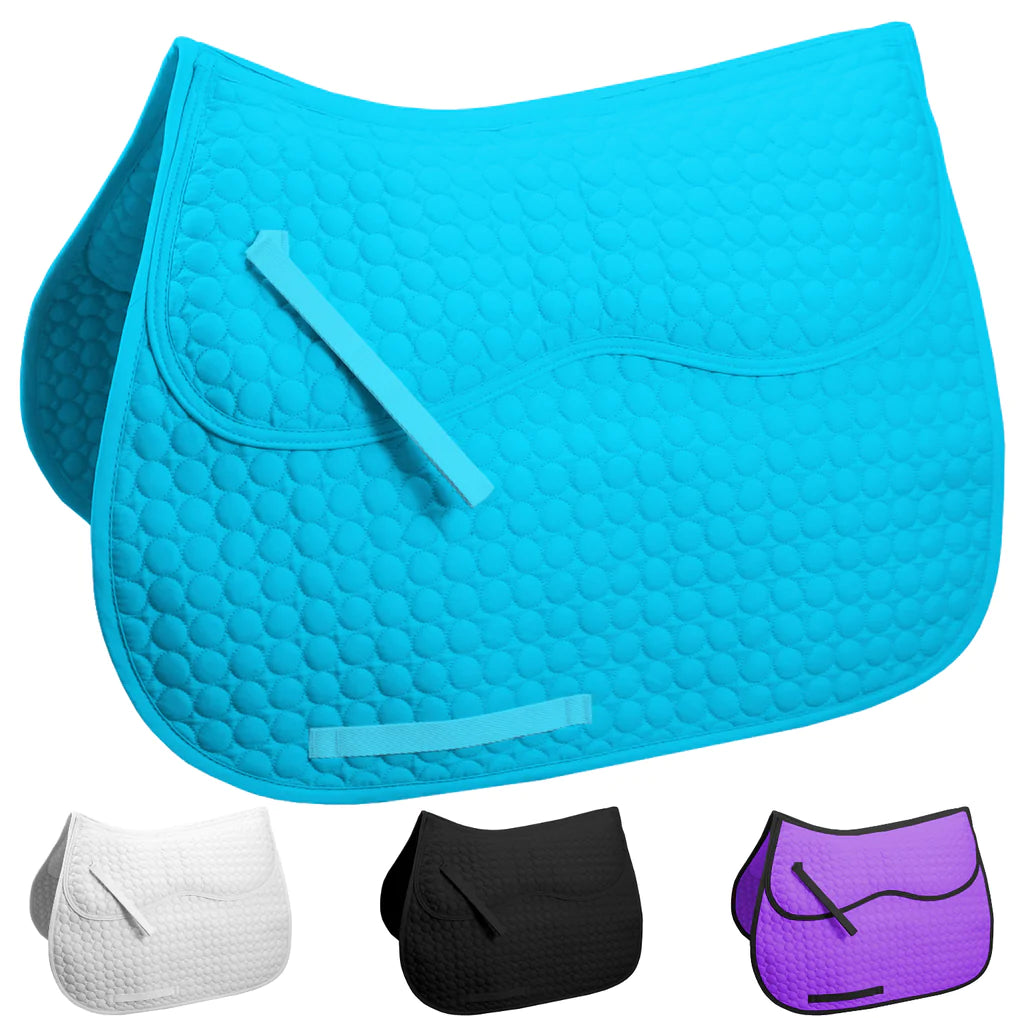 DERBY ORIGINALS EXTRA COMFORT ALL PURPOSE ENGLISH SADDLE PAD FOR A HORSE WITH REMOVABLE MEMORY FOAM