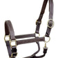 DERBY ORIGINALS ENGLISH OPULENCE SERIES - LIVERPOOL - FANCY STITCH PADDED ADJUSTABLE LEATHER HALTER