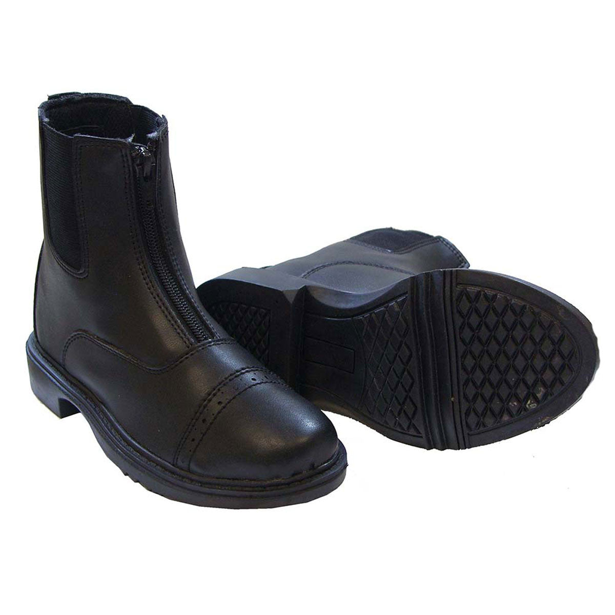 Ladies Zipper Paddock Black Horse Riding Boots
