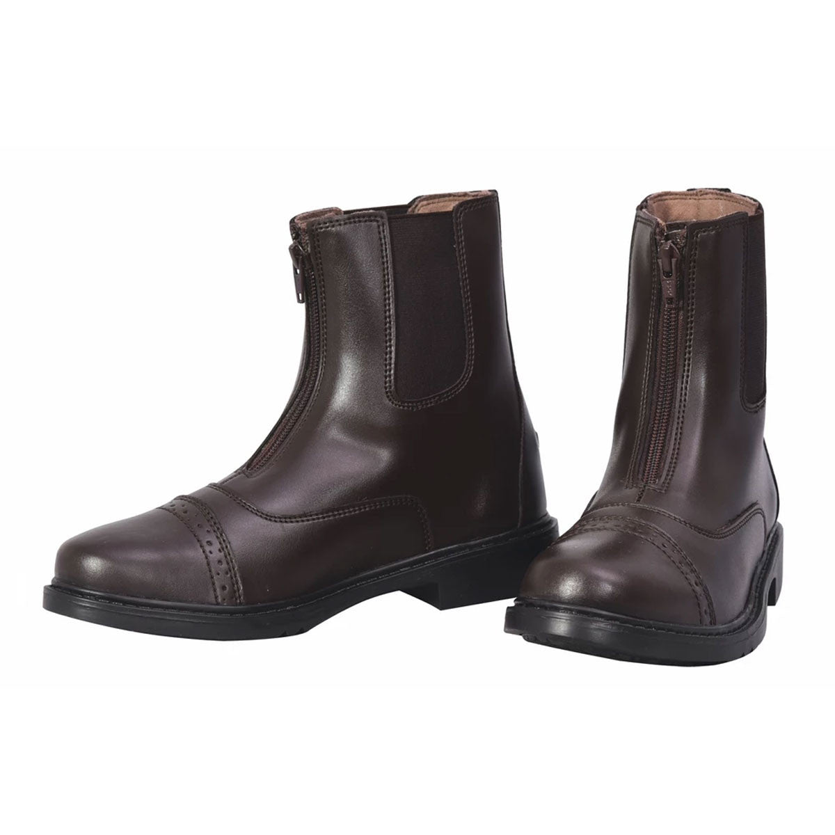 Ladies Zipper Paddock Brown Horse Riding Boots