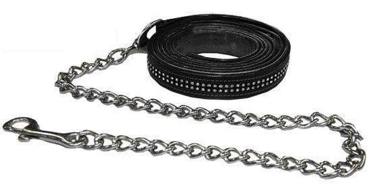 MATCHING LEATHER LEAD FOR PARIS TACK HALTER WITH RHINESTONES USA LEATHER