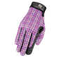 HERITAGE PERFORMANCE HORSE RIDING GLOVES PINK PLAID
