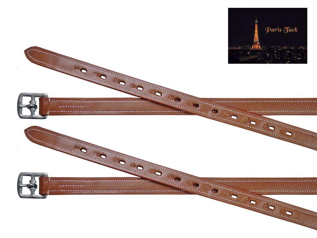 PARIS TACK SUPER SOFT TRIPLE LAYER SCHOOLING 1" WIDE ENGLISH STIRRUP LEATHERS FOR DAILY USE