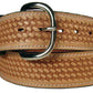 USA LEATHER BASKET TOOLED WESTERN BELT WITH BUCKLE